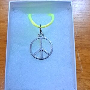 Silver Peace Sign Necklace